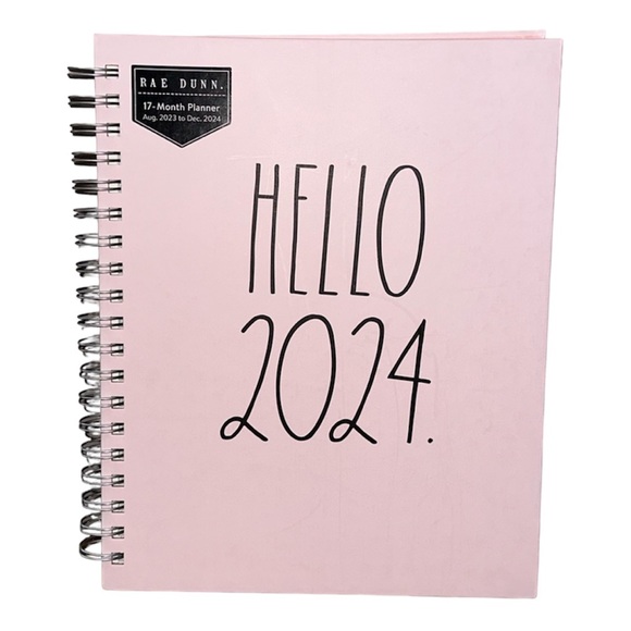 Rae Dunn Other - 🆕 Rae Dunn HELLO 2024 17 Month Planner Pink